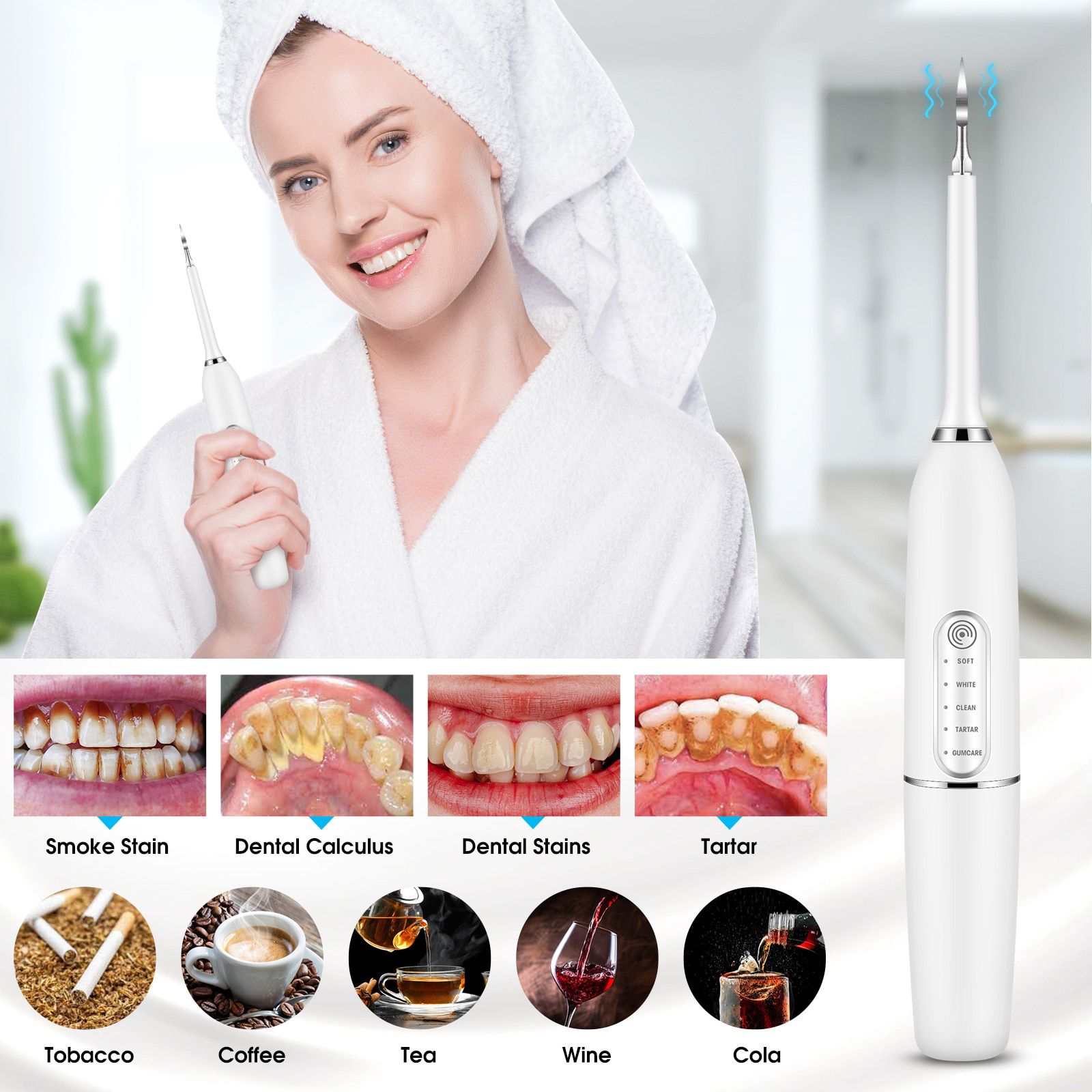 Electric Toothbrush Dental Calculus Remover Scale