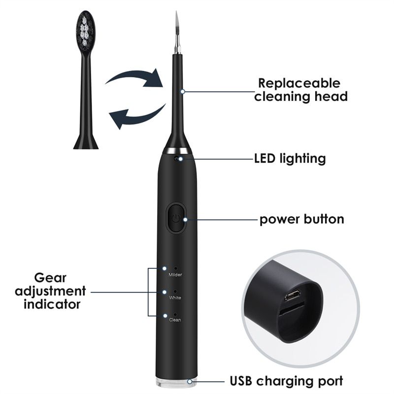 Electric Toothbrush Ultrasonic Teeth Cleaner 