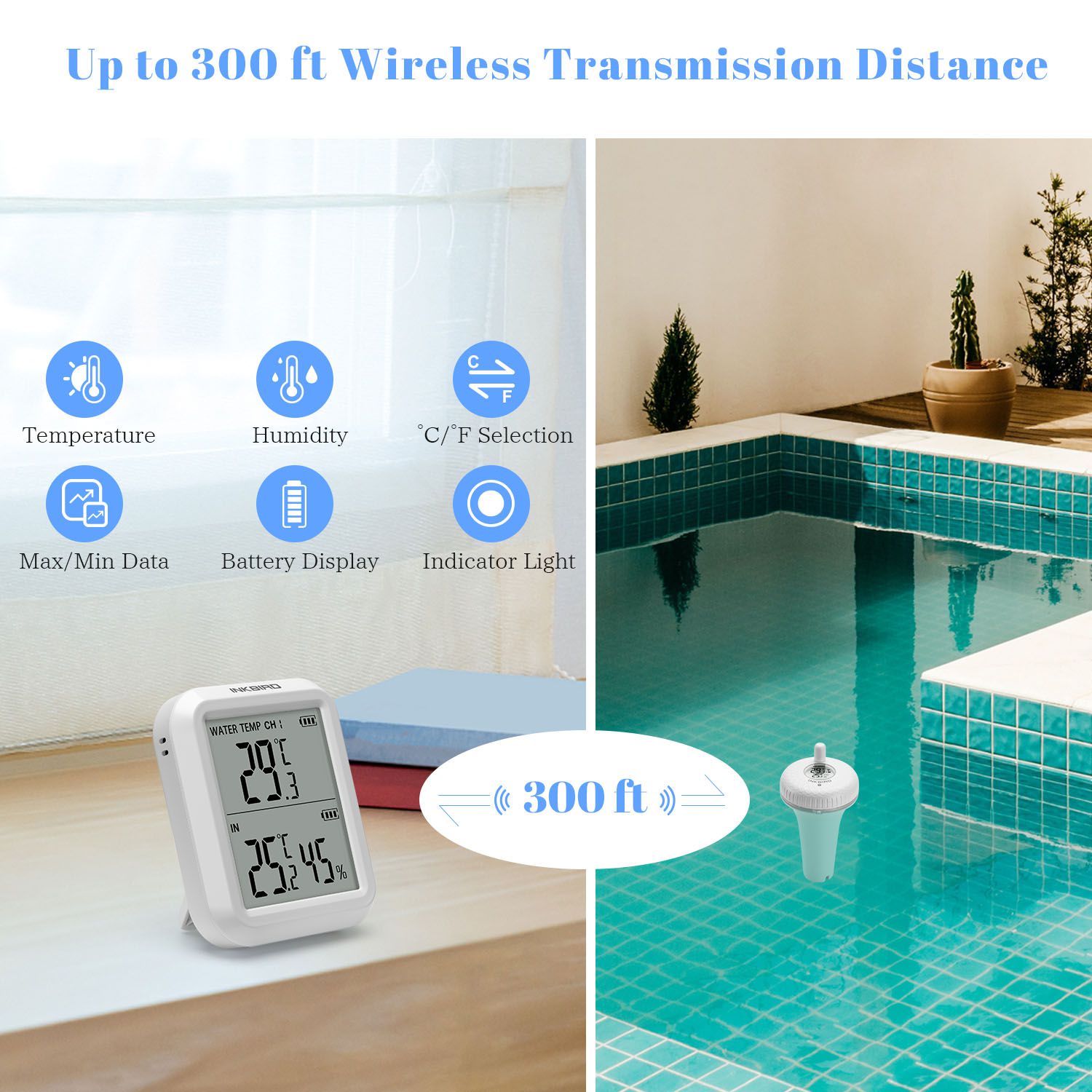 High Accuracy Wireless Pool Thermometer