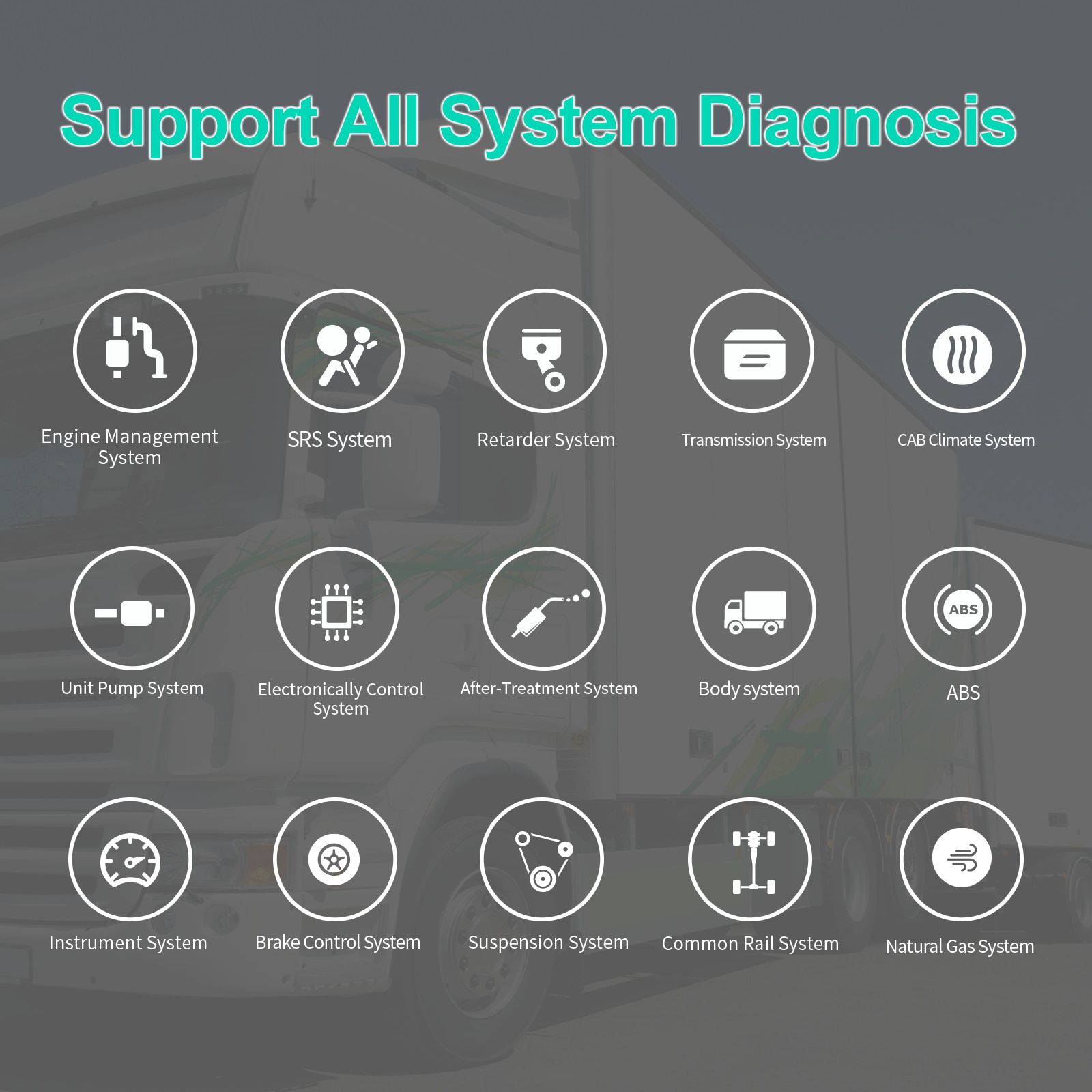 Humzor NS566S Full System Diagnostic Tool for Heavy Duty Truck Diesel OBD2 Professional Scanner