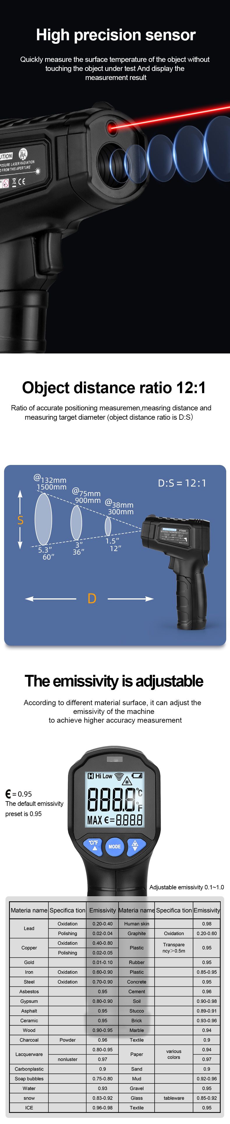 PT380&PT600 Laser Thermometer