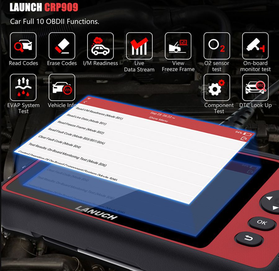 LAUNCH X431 CRP909 obd2 function