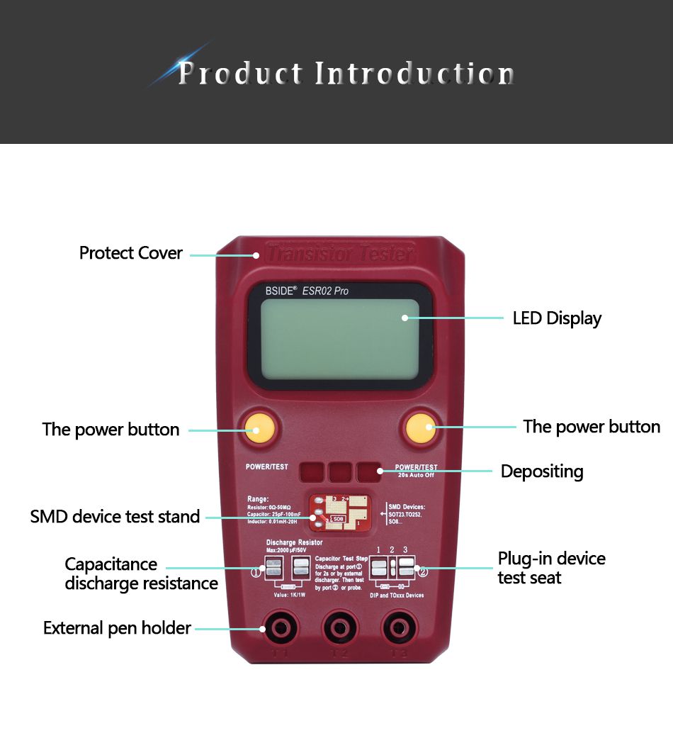 Multi-purpose Transistor ESR/SMD Tester