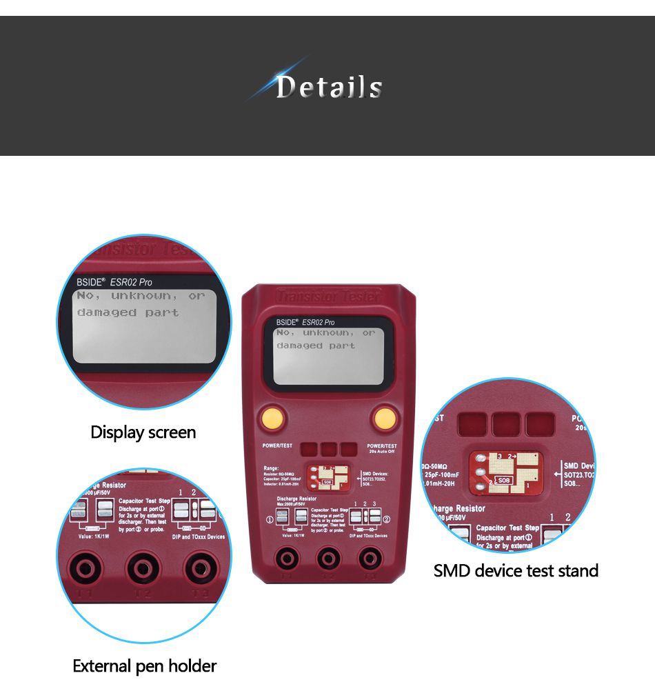 Multi-purpose Transistor ESR/SMD Tester