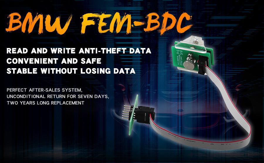 OEM BMW FEM-BDC 95128/95256 Chip Anti-theft Data Reading Adapter 8Pin Adapter Work with VVDI Prog/CG Pro 9S12/Orange5