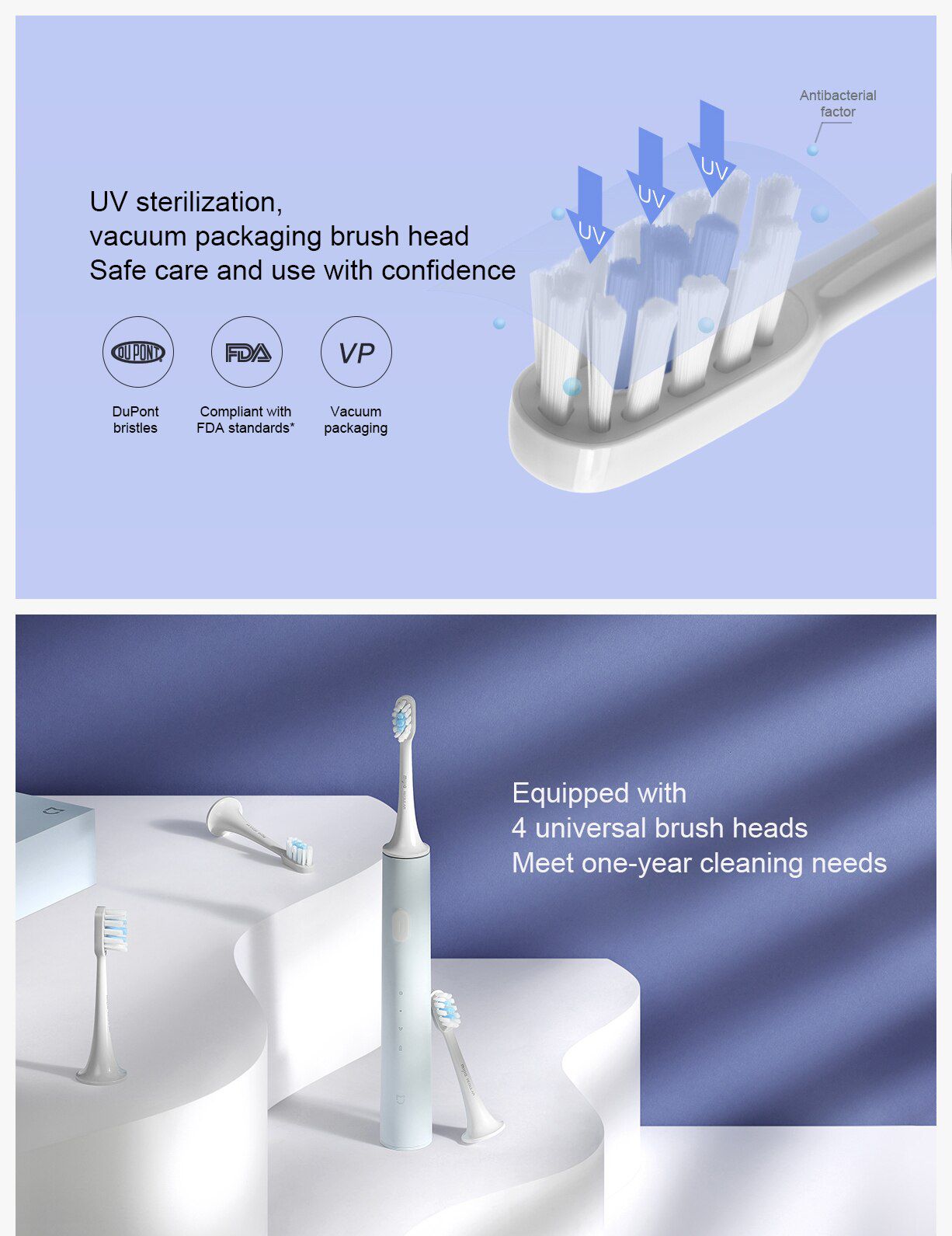 Sonic Electric Toothbrush T500C Wireless Induction Charg