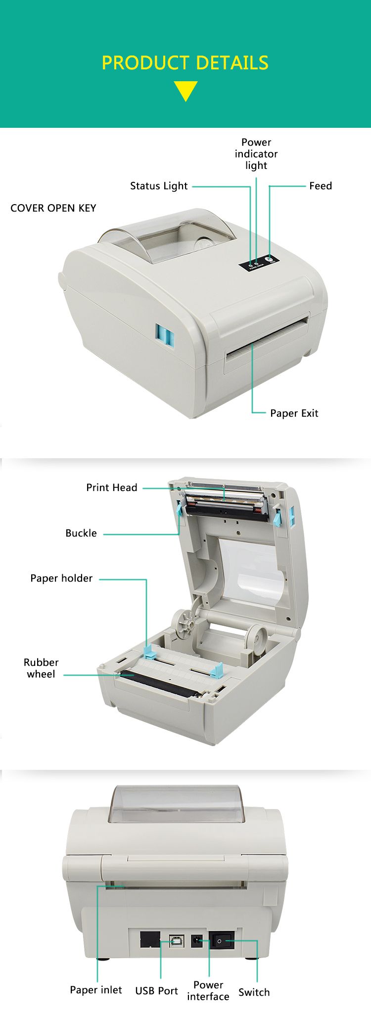 Thermal Shipping Label Printer 