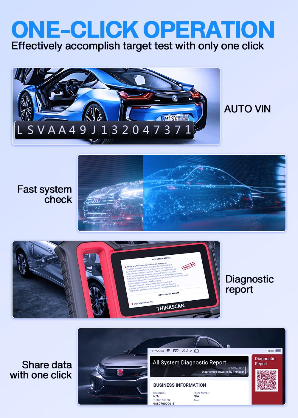 THINKCAR Thinkscan Plus S4 OBD2 Automotive Scanner