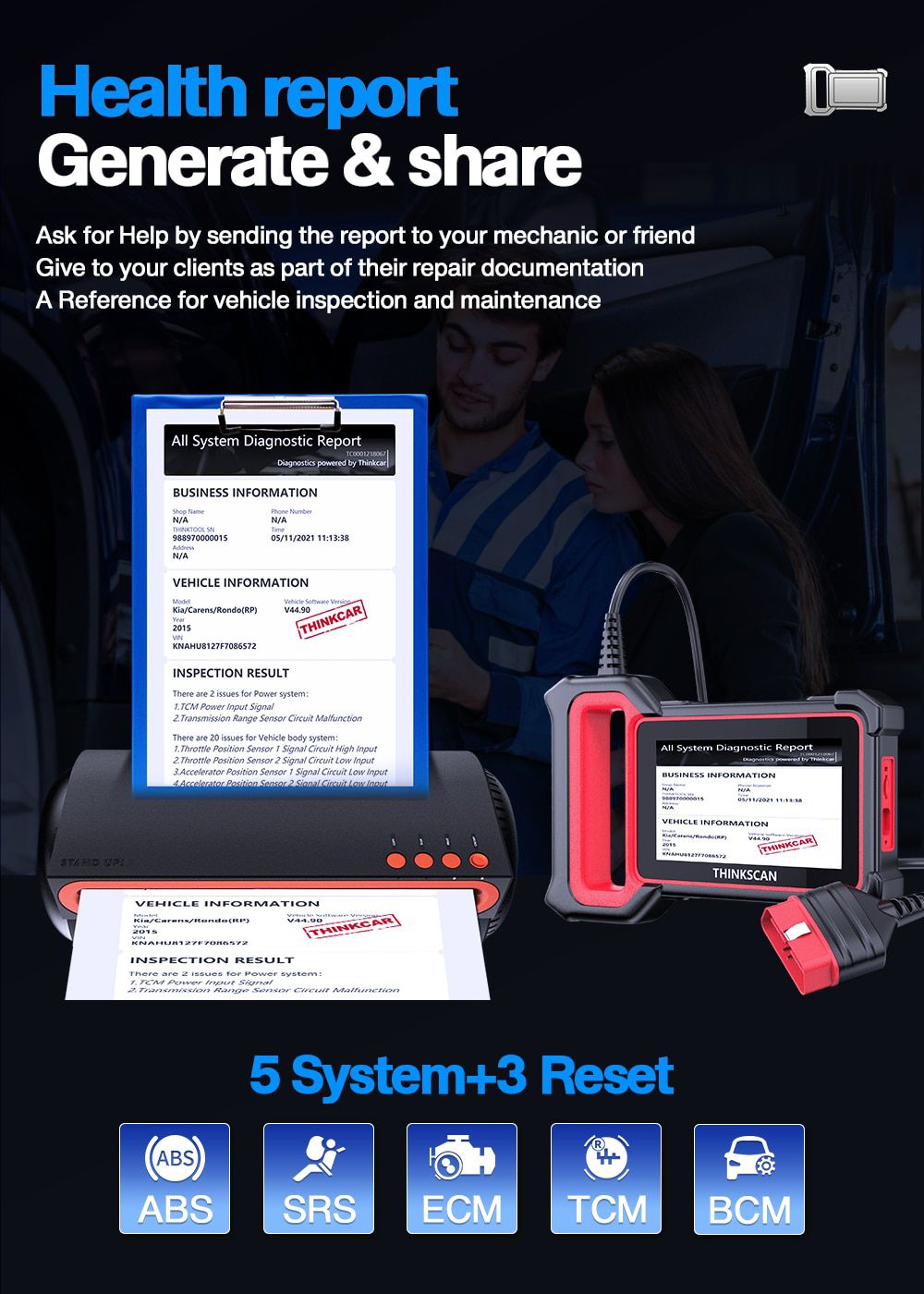 THINKCAR Thinkscan Plus S4 OBD2 Automotive Scanner