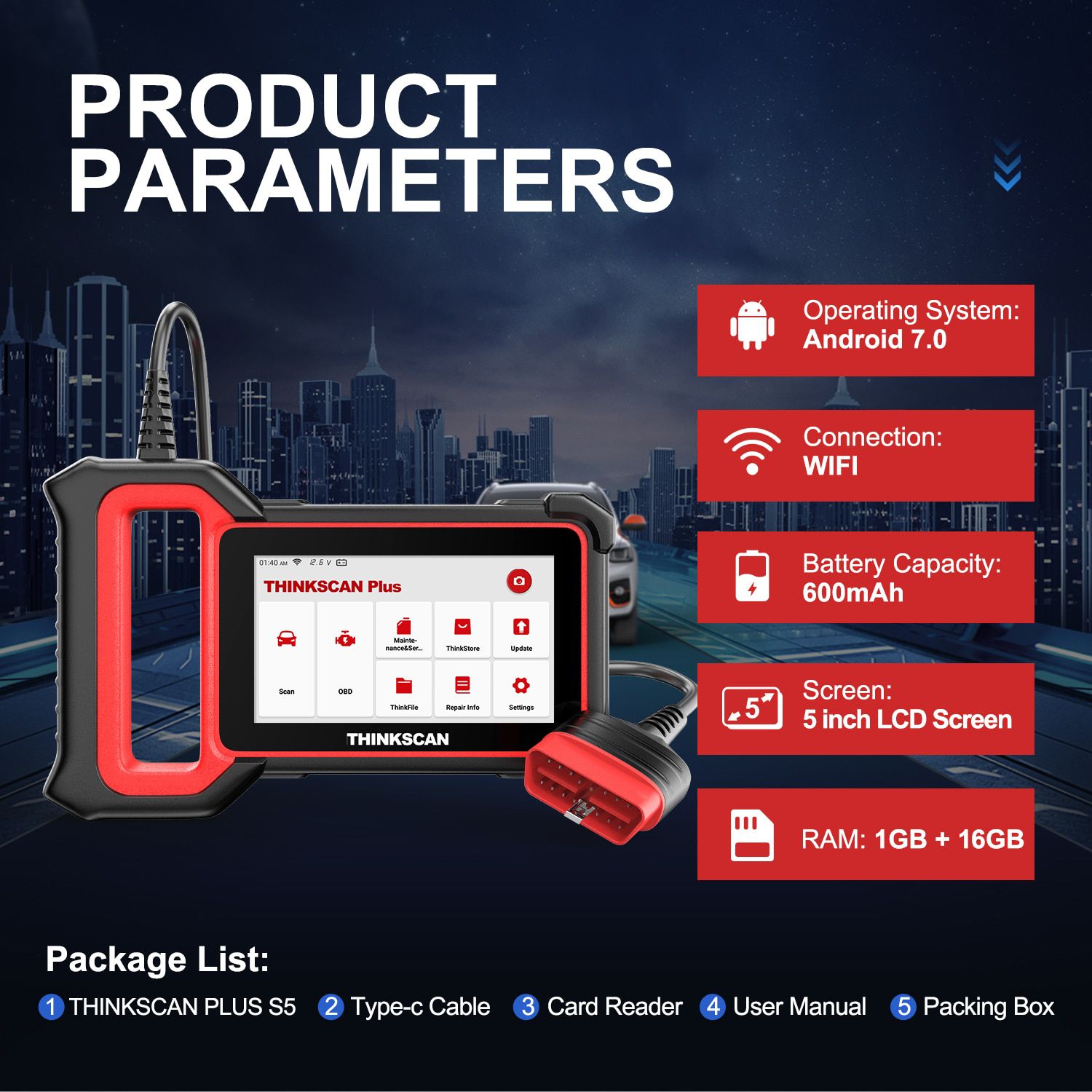 Thinkcar Thinkscan Plus S5 OBD2 Scanner