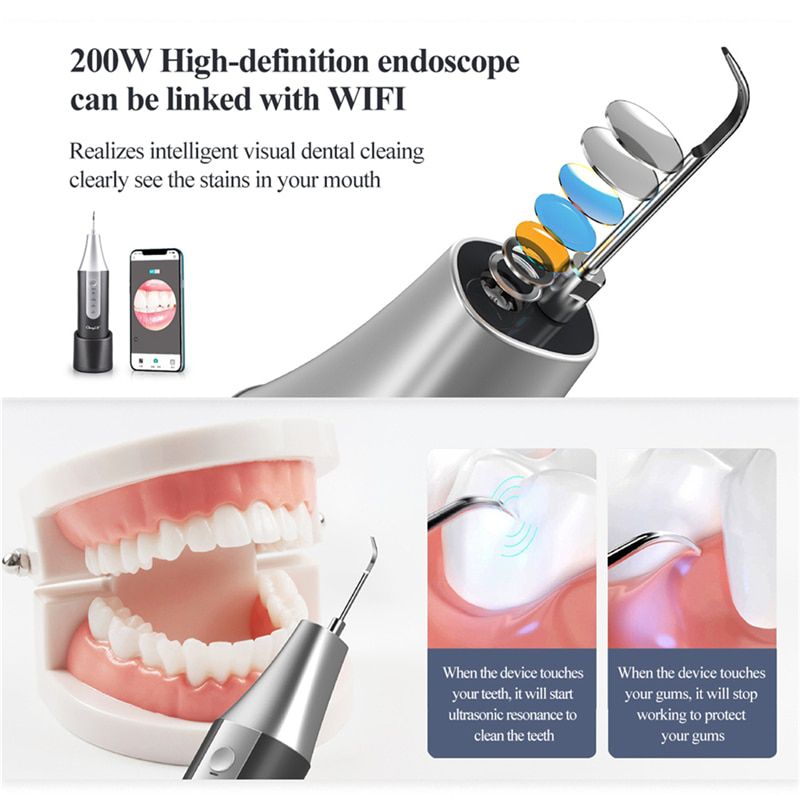 Ultrasonic Dental Scaler Electric Visual Camera