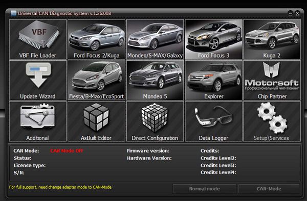 Ford UCDS Pro+ Ford UCDSYS with UCDS V1.26.008 Full License Software Display