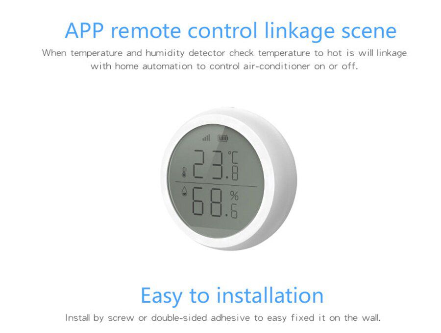 Wifi ZigBee Smart Home Temperature And Humidity Sensor 