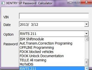 xentry special function key service screen