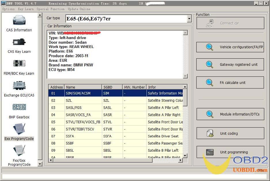 Xhorse VVDI BIMtool Pro Program E/F Chassis