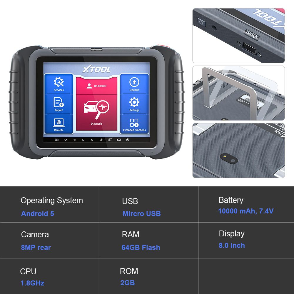 XTOOL D8 OBD2 Professional Automotive Diagnostic Tool