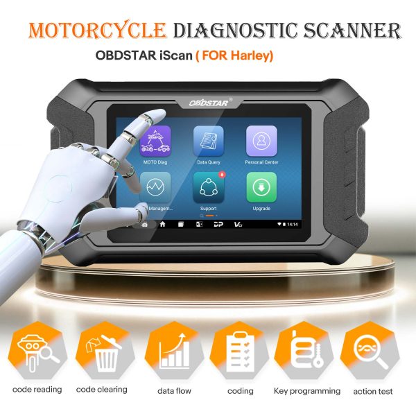 OBDSTAR iScan HARLEY DAVIDSON Motorcycle Diagnostic Tool and Key Programmer - Image 10